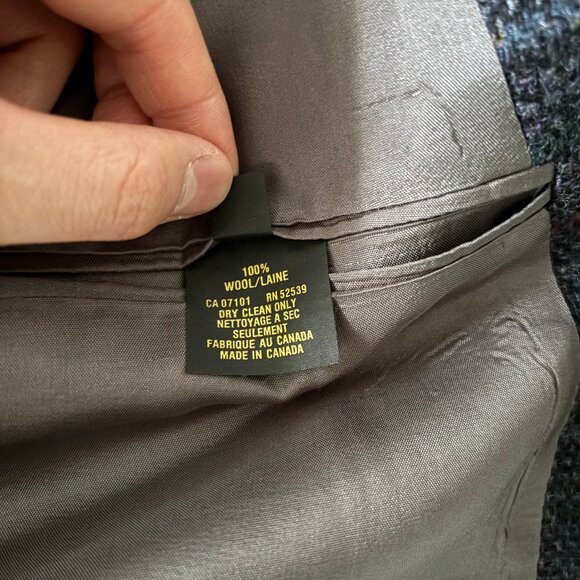 Tweed Sport Coat/Blazer in Multicolor Plaid - Made in Canada - Picture 10 of 10